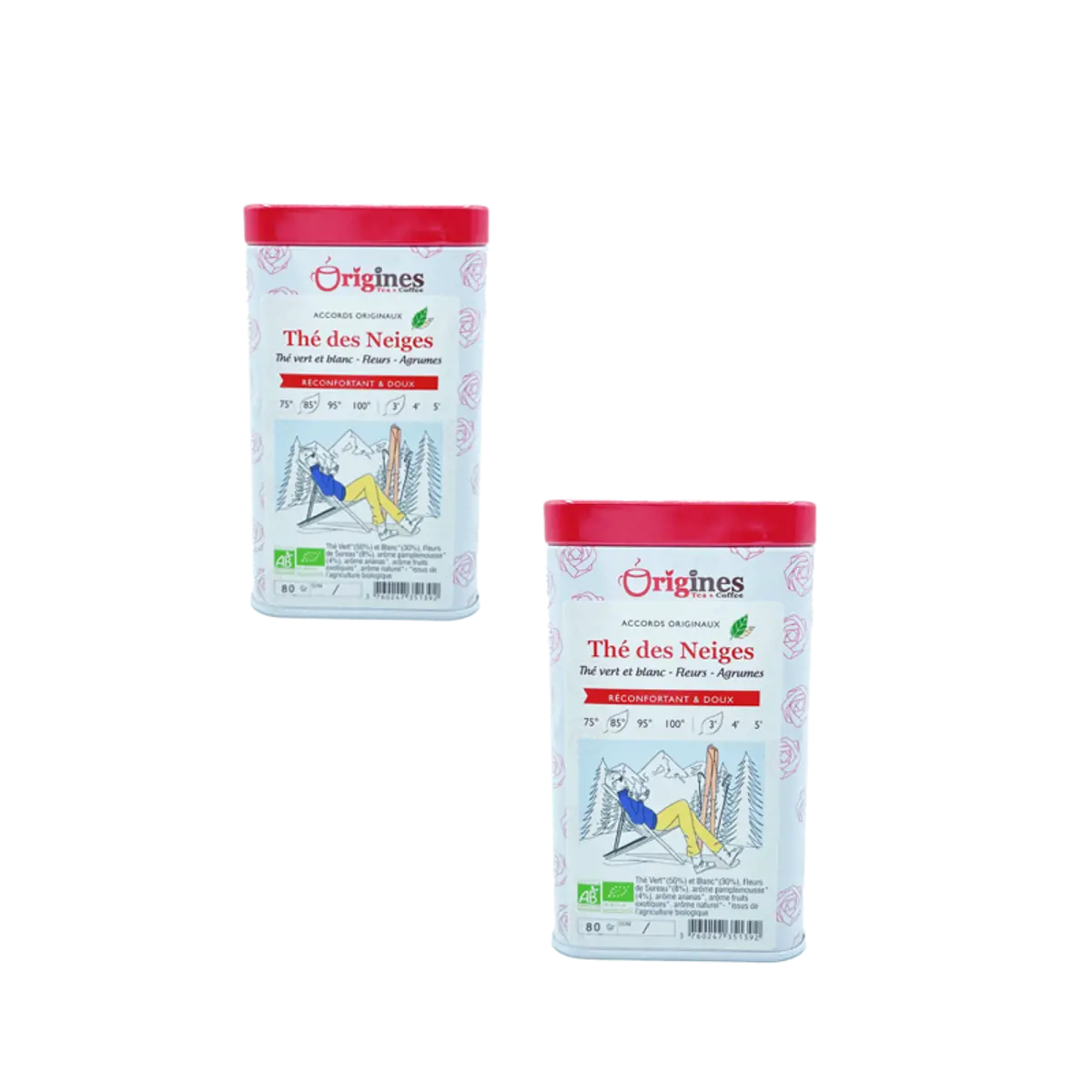 Origines Tea&Coffee The Vert Et Blanc Bio En - The Des Neiges Chine 80G - 80 G by Origines Tea&Coffee