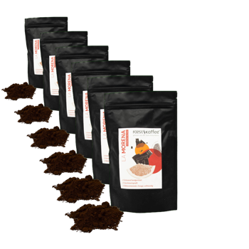 La Morena - Miscela Espresso - Pack 6 × Macinatura Moka Bustina 250 g