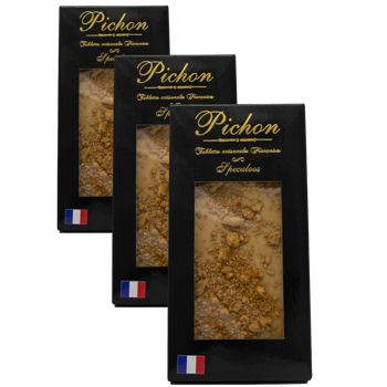 Pichon - Tablette Lyonnaise Tablette Chocolat Speculoos Boite En Carton 110 G - Pack 3 × Boîte en carton 110 g