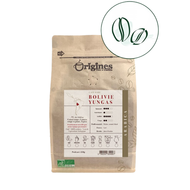 Origines Tea&Coffee Cafè En Grains - Bolivie Yungas - 5Kg by Origines Tea&Coffee