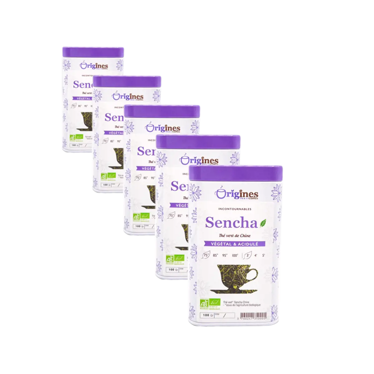 Grüner Tee Bio Metall-Box- Sencha - China - 100g by Origines Tea&Coffee