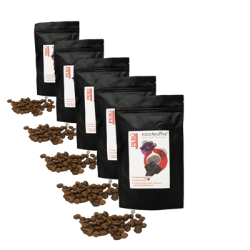 Perù - Miscela Espresso - Pack 5 × Chicchi Bustina 250 g