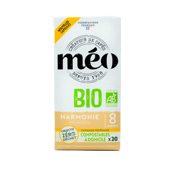 Café Méo Capsules Compostables Bio Harmonie X 20 20 Boites En Carton Compatible Nespresso - Capsule 106 g