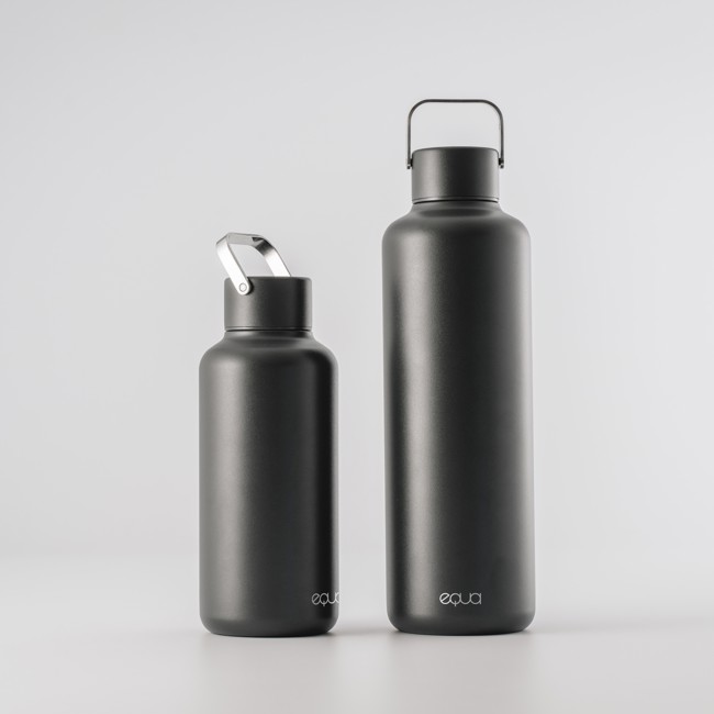 Terzo immagine del prodotto Bottiglia EQUA in acciaio inox Timeless dark - 1l by Equa Italia