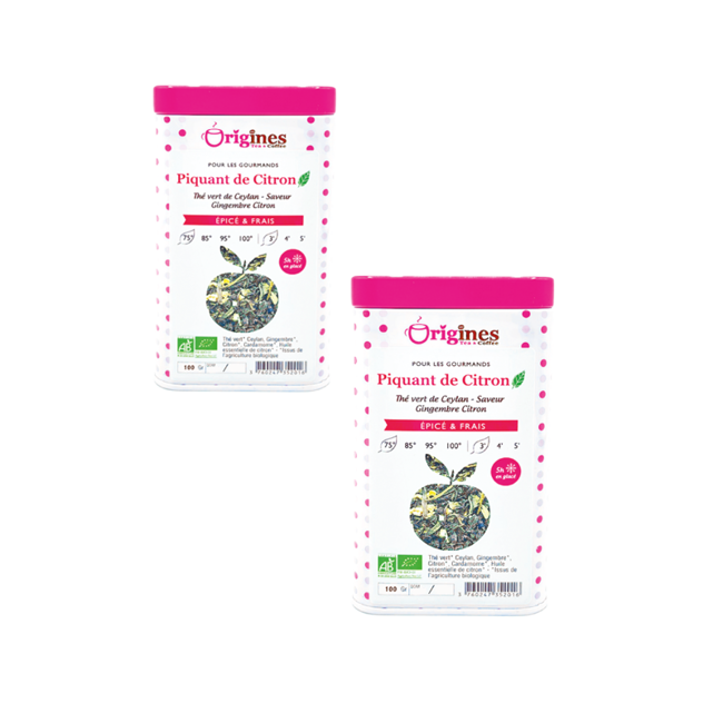 Origines Tea&Coffee The Vert Bio En - Piquant De Citron Ceylan 100G - 100 G by Origines Tea&Coffee
