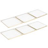 Set di 6 sottobicchieri quadrati con bordo dorato by Aulica