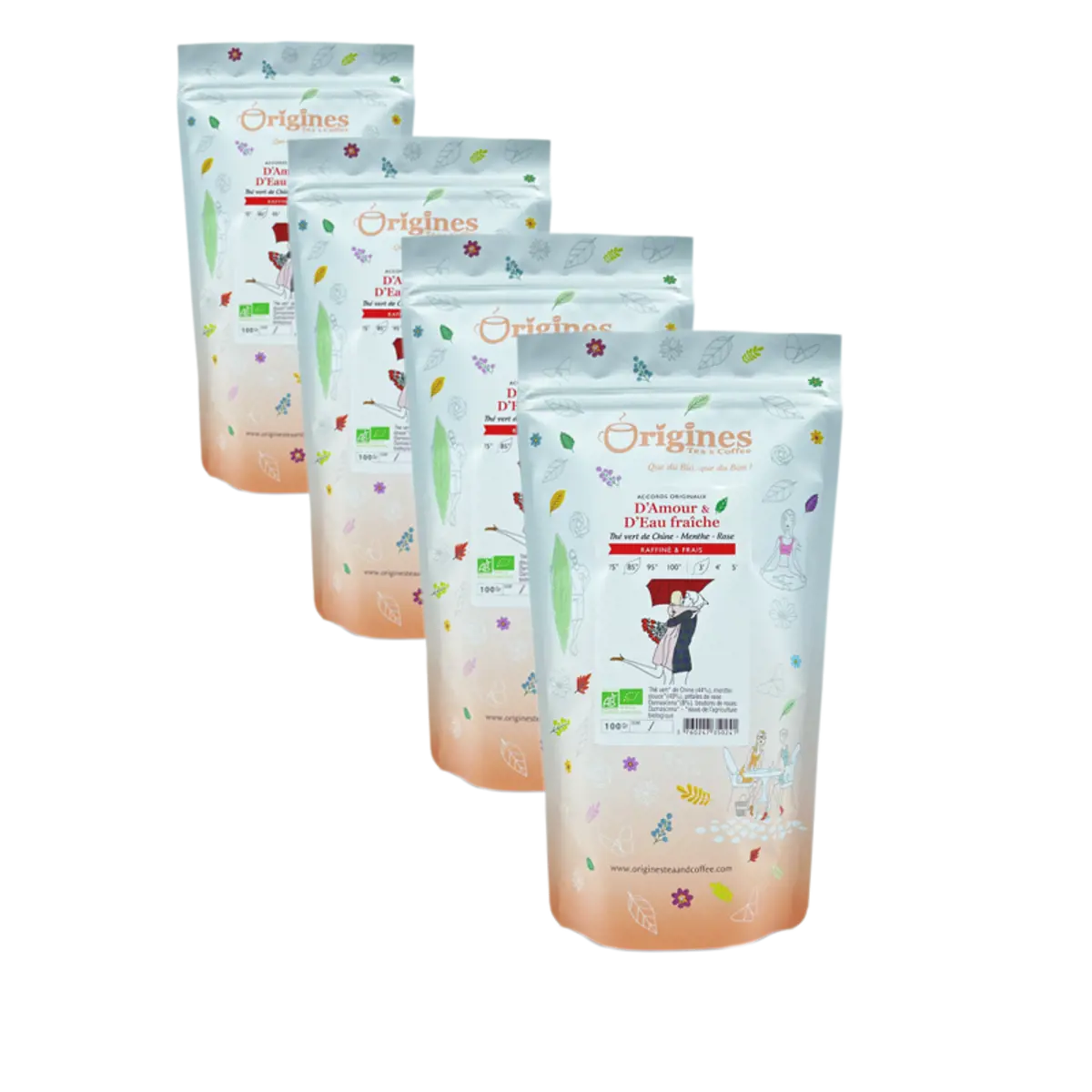 Origines Tea&Coffee The Vert Bio En Sachet D Amour Et D Eau Fraiche Chine 80G - 80 G by Origines Tea&Coffee