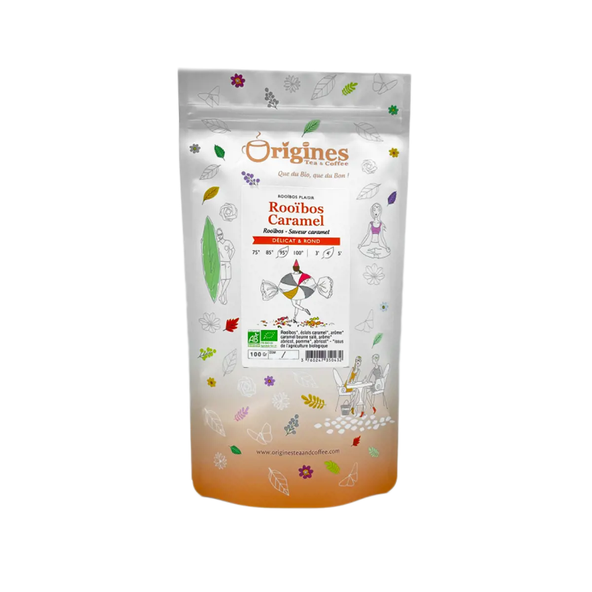 Origines Tea&Coffee Rooibos Caramel En Vrac 1Kg Fleur De The 1 Kg by Origines Tea&Coffee