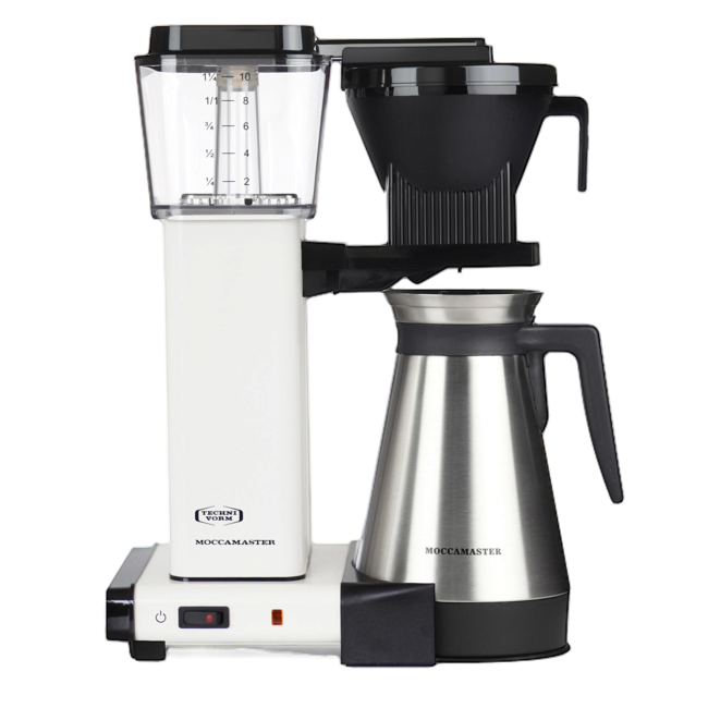 MOCCAMASTER Macchian del caffè a filtro elettrica con thermos - 1,25 l - KBGT Bianca by Moccamaster Italia