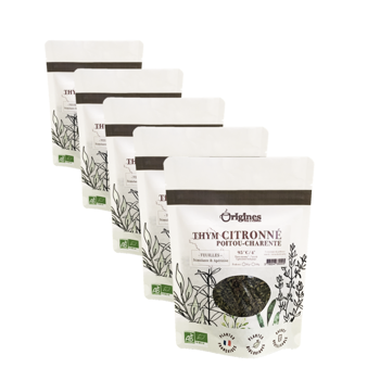 Origines Tea&Coffee Infusion Bio Thym Citronne Sachet 50G Sachets De The 50 G - Pack 5 × Pochette 50 g