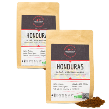 HONDURAS - Pack 2 × Macinatura Espresso Bustina 500 g