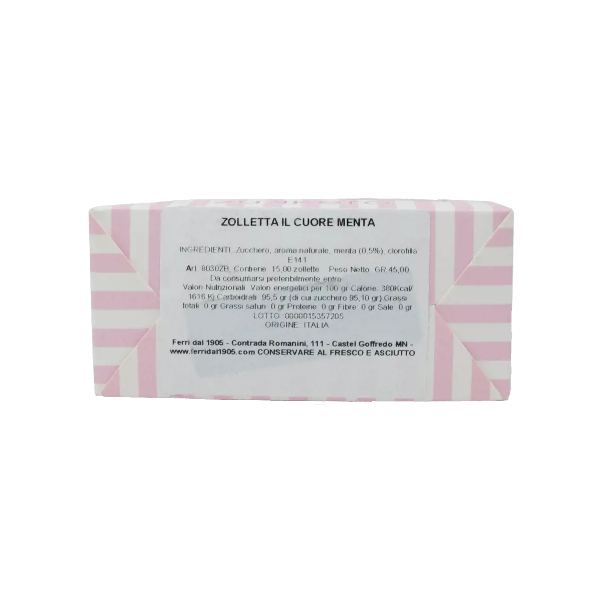 Deuxième image du produit Zukkero Morceaux De Sucre Coeur Menthe 60 Gr Boite En Carton 60 G by Zukkero