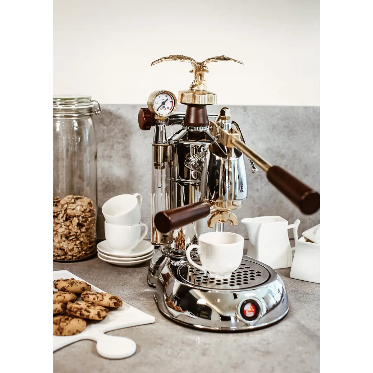 Quatrième image du produit La Pavoni Expo 2015 Machine A Levier Inox 5 5 Kg Buse Vapeur Inox by La Pavoni