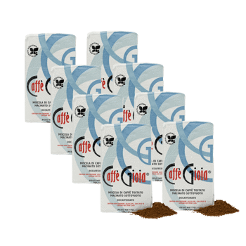 Caffè macinato - Miscela Bianca Decaffeinato Linea Famiglia - 8x250g - Macinatura French press Bustina 2 kg