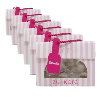 Zucker-Herzen Zimt 60 gr - Pack 6 × Pappschachtel 60 g