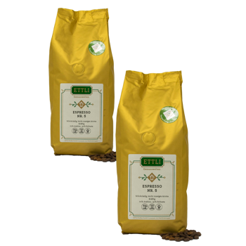 Kaffeebohnen - Espresso N°5 - 500g - Pack 2 × Bohnen Beutel 500 g