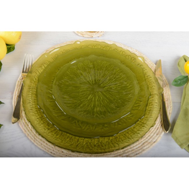 Secondo immagine del prodotto Piatto da dessert verde 21cm  - set di 6 by Aulica