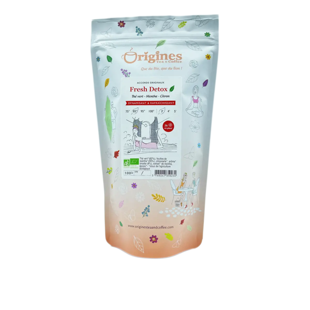 Origines Tea&Coffee The Vert Bio En Vrac Fresh Detox Chine 1Kg Fleur De The 1 Kg by Origines Tea&Coffee