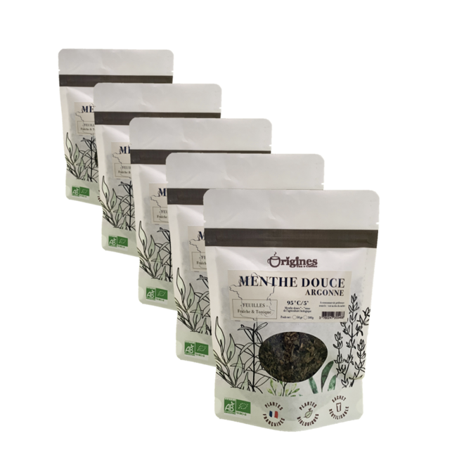 Origines Tea&Coffee Infusion Bio Menthe Douce Feuilles Coupees Sachet 50G Sachets De The 50 G by Origines Tea&Coffee