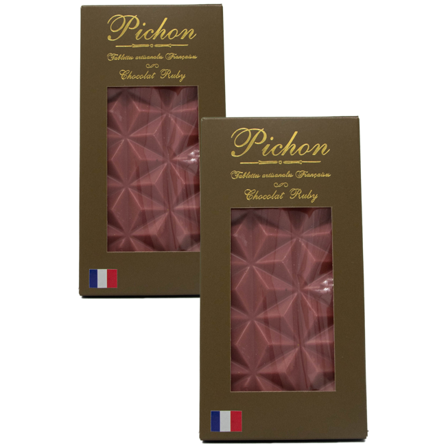 Pichon - Tablette Lyonnaise Tablette Chocolat Ruby Boite En Carton 80 G by Pichon - Tablette Lyonnaise