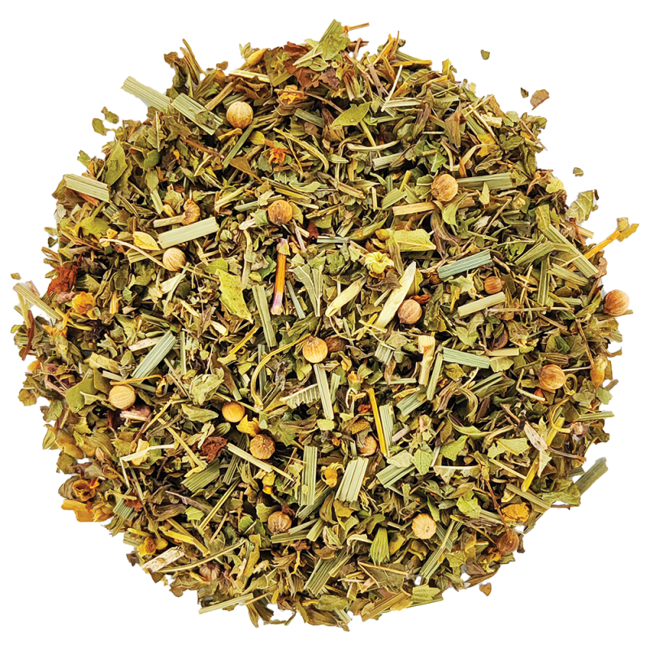 Secondo immagine del prodotto Infusion Bio Voie Céleste in scatola di metallo - 80g by Origines Tea&Coffee