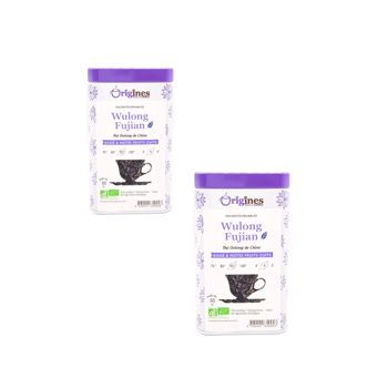 Origines Tea&Coffee The Bleu Bio En - Wulong Fujian Chine 50G - 50 G - Pack 2 × Boîte métal 50 g