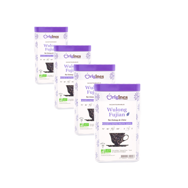 Té Blu Bio in scatola di metallo- Wulong Fujian Chine - 50g by Origines Tea&Coffee