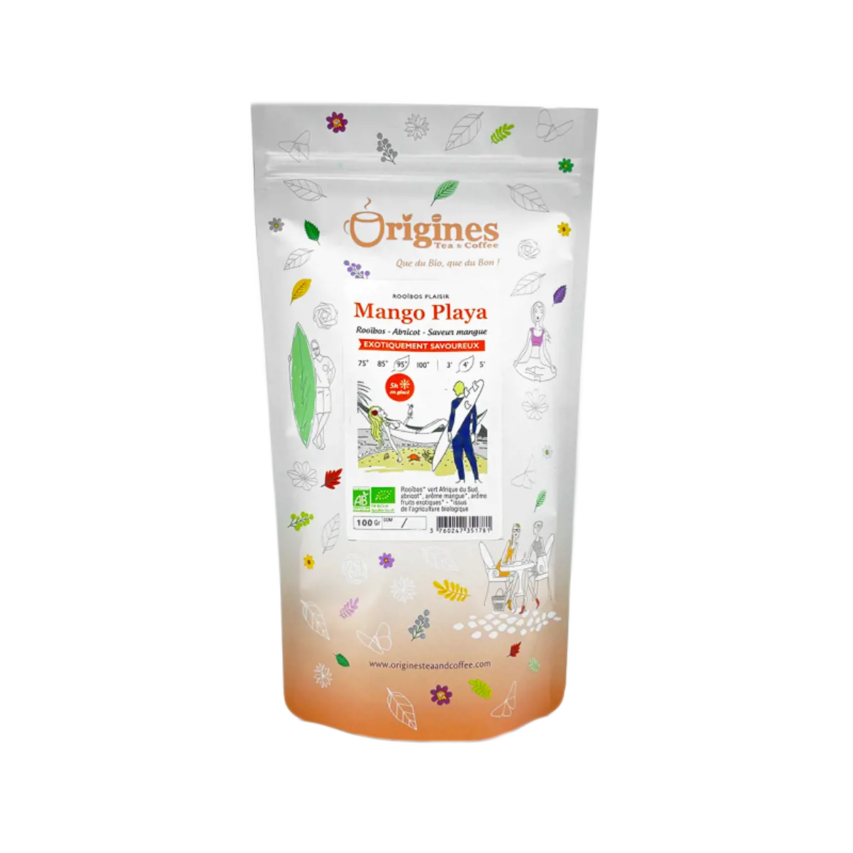 Origines Tea&Coffee Mango Playa En Vrac 1Kg Fleur De The 1 Kg by Origines Tea&Coffee