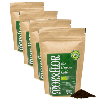 CaffèLab Melange 100 Arabica Bio Cafe Moulu 250 G Moulu Moka - 250 G - Pack 4 × Moulu Moka Pochette 250 g