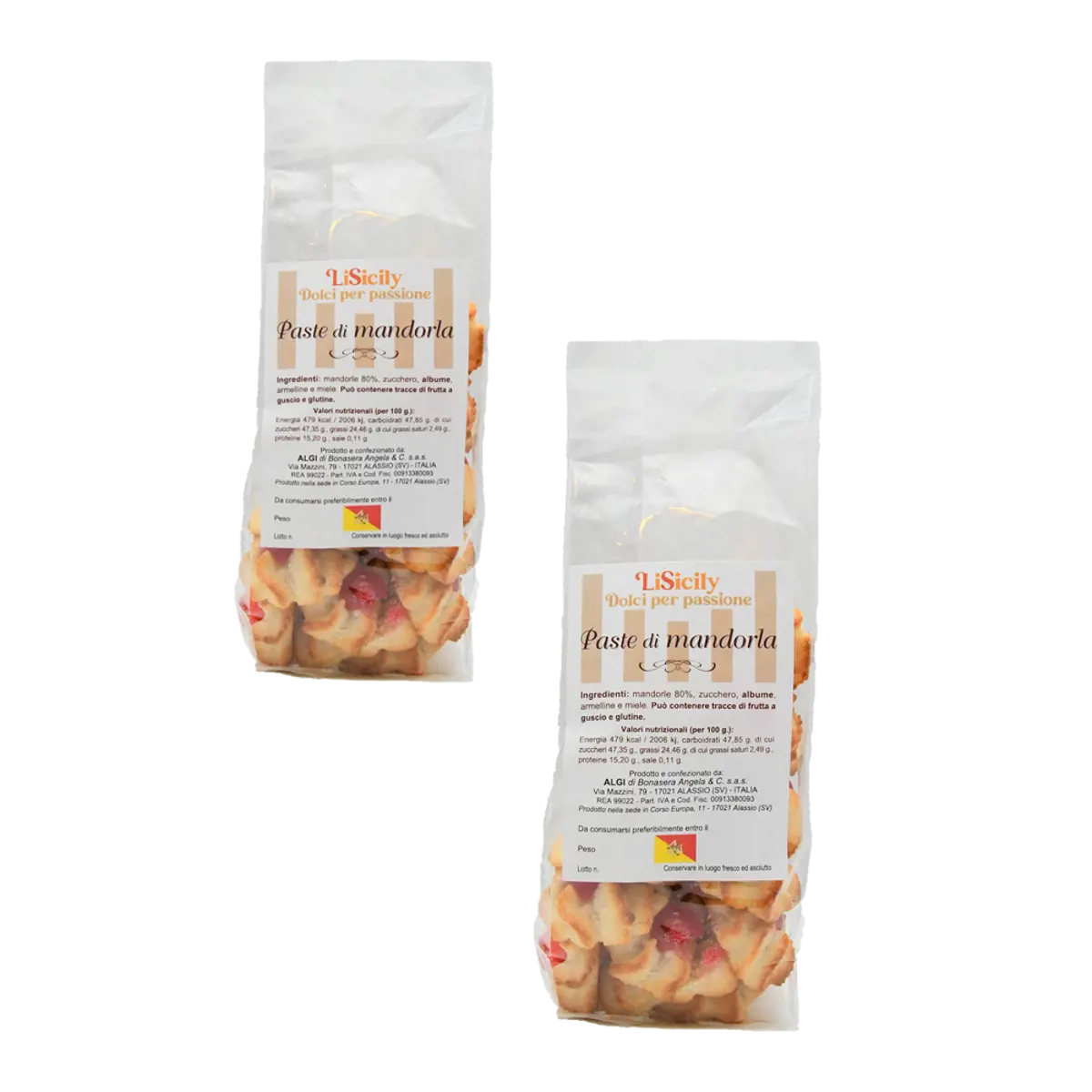 LiSicilyGateaux Aux Amandes 500G - 500 G by LiSicily