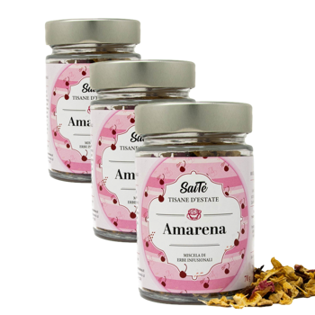 Amarena - Pack 3 × Barattolo di vetro 50 g