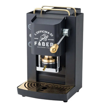 FABER Macchina da Caffè a cialde - Pro Deluxe Mat Black Ottonato Zodiac 1,3 l - 