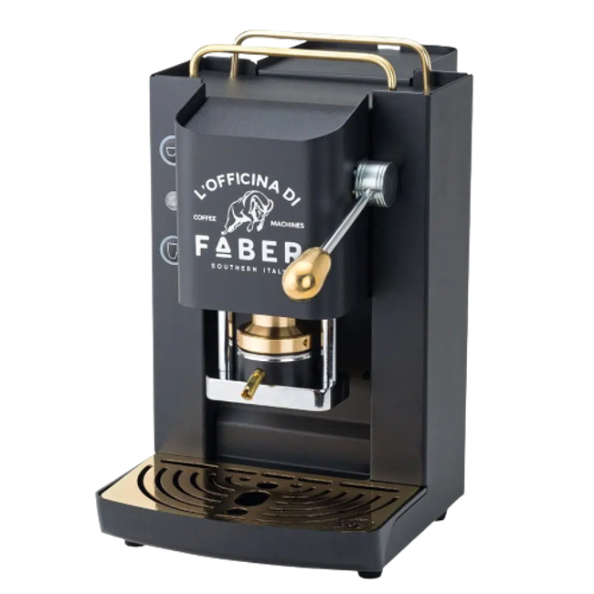 FABER Macchina da Caffè a cialde - Pro Deluxe Mat Black Ottonato Zodiac 1,3 l by Faber