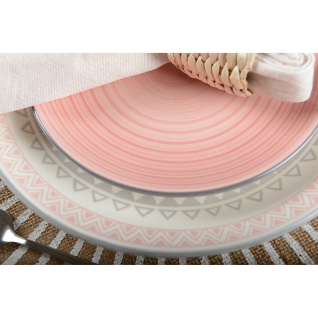 Secondo immagine del prodotto Set di 6 piatti da dessert rosa - Coachella by Aulica