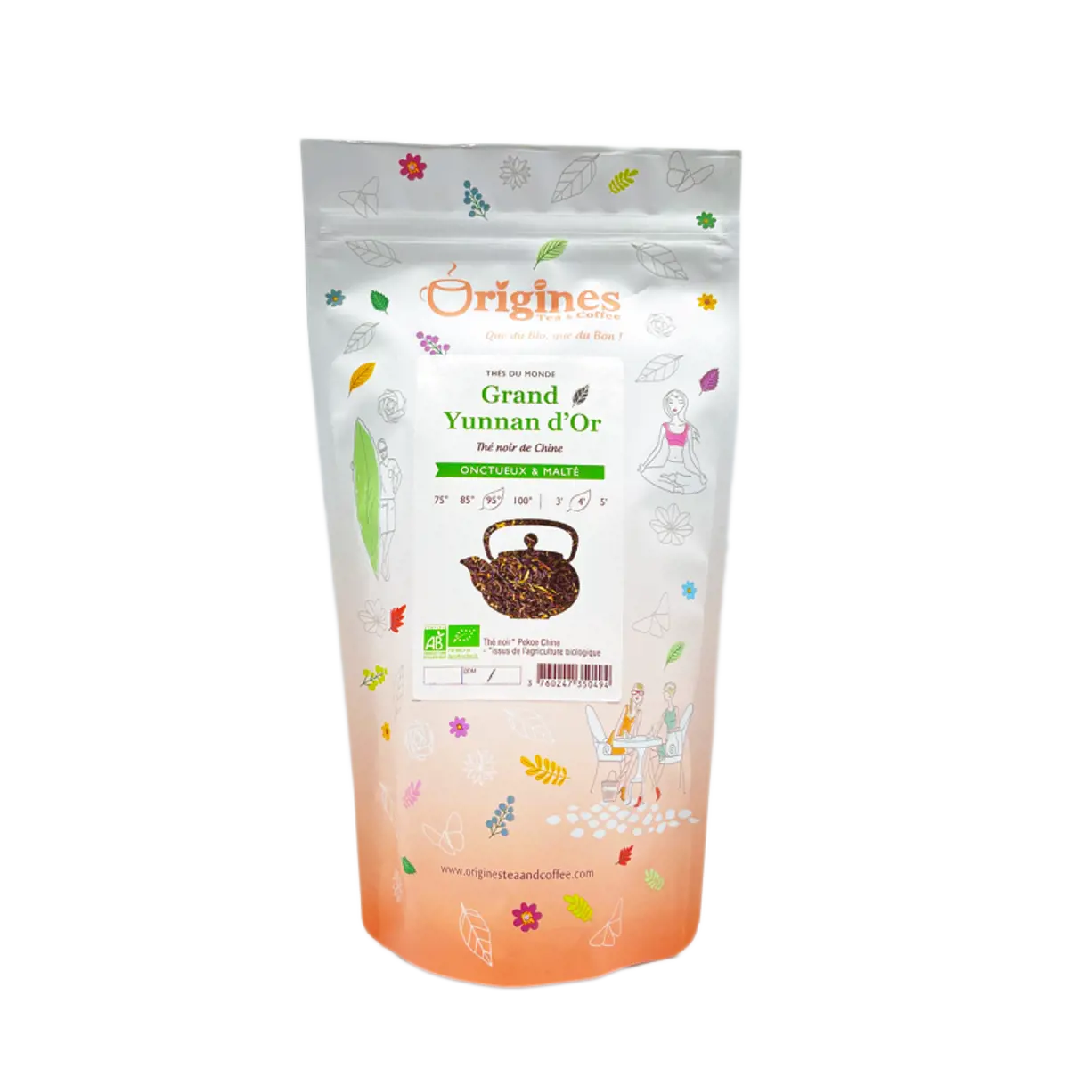 Origines Tea&Coffee The Noir Bio En Vrac Grand Yunnan D Or Chine 1Kg Sachets De The 1 Kg by Origines Tea&Coffee