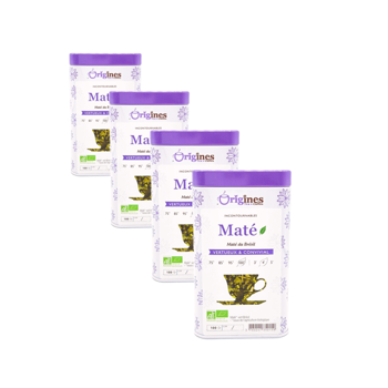 Origines Tea&Coffee Mate Bio Vert En - Bresil 100G Canette 100 G - Pack 4 × Boîte métal 100 g