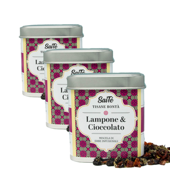 Lampone e Cioccolata - Pack 3 × Scatola di metallo 50 g