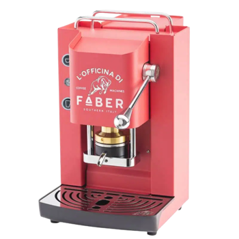FABER Kaffeepadmaschine - Pro Deluxe Coral Pink verchromt Zodiac 1,3 l - ESE (44mm) kompatibel