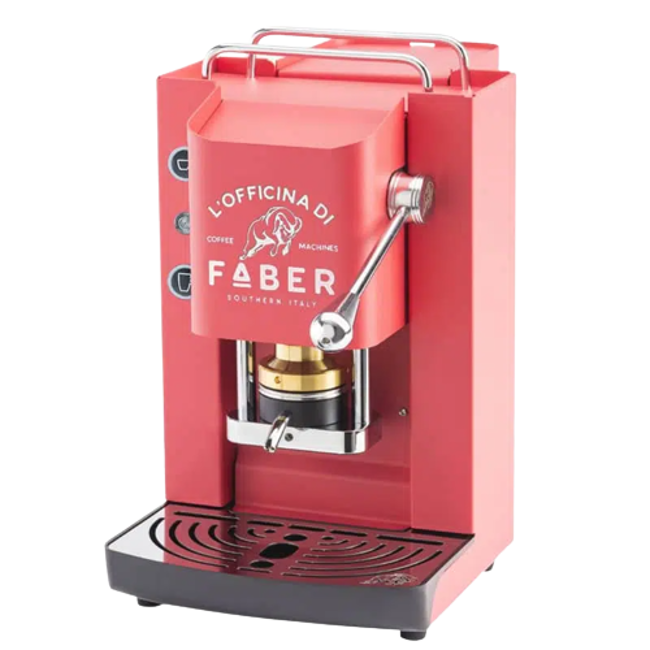 Faber Faber Machine A Cafe A Dosettes Pro Deluxe Coral Pink Chrome Zodiac 1,3 L by Faber