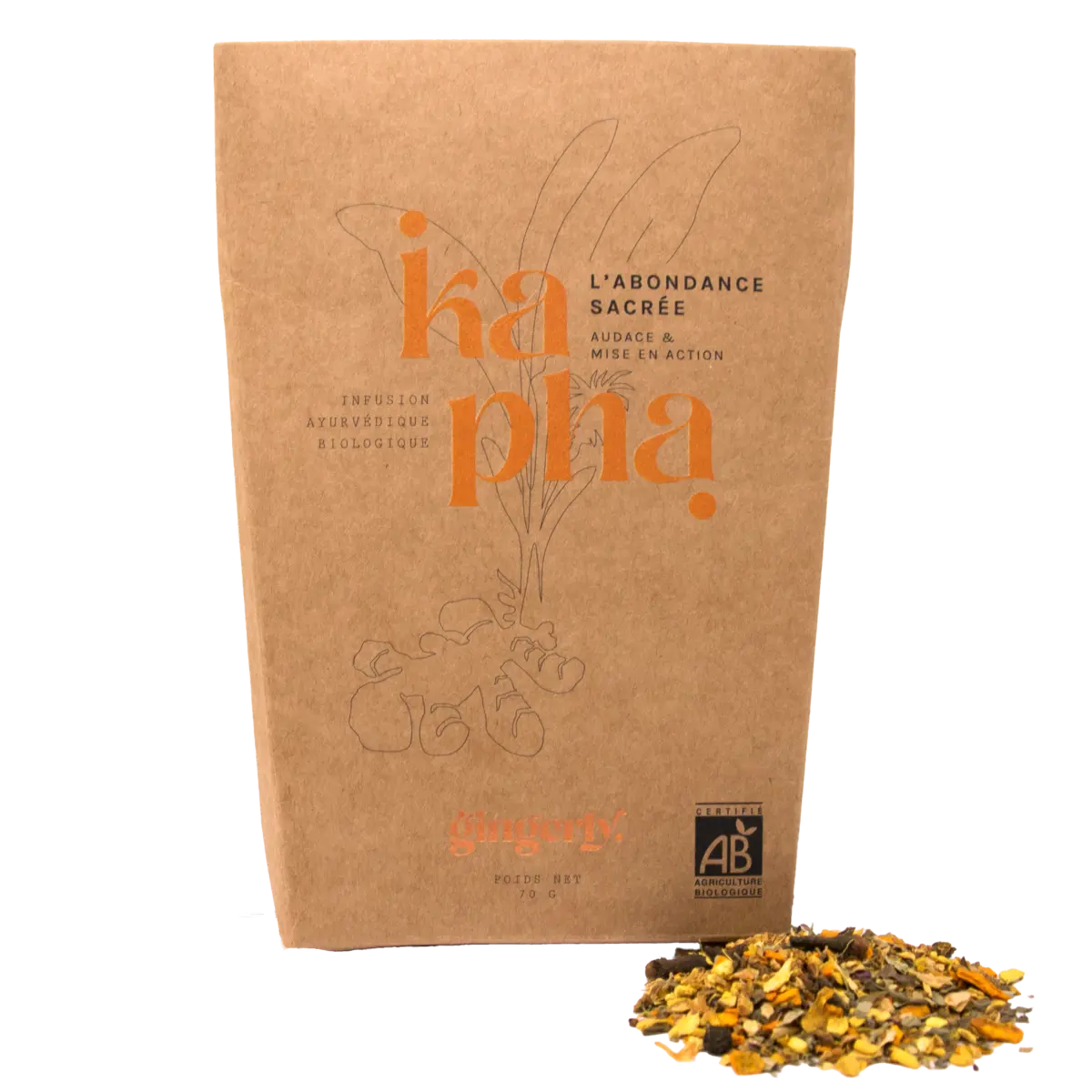 Gingerly Infusion Kapha En - L Abondance Sacree 70G - 70 G by Gingerly