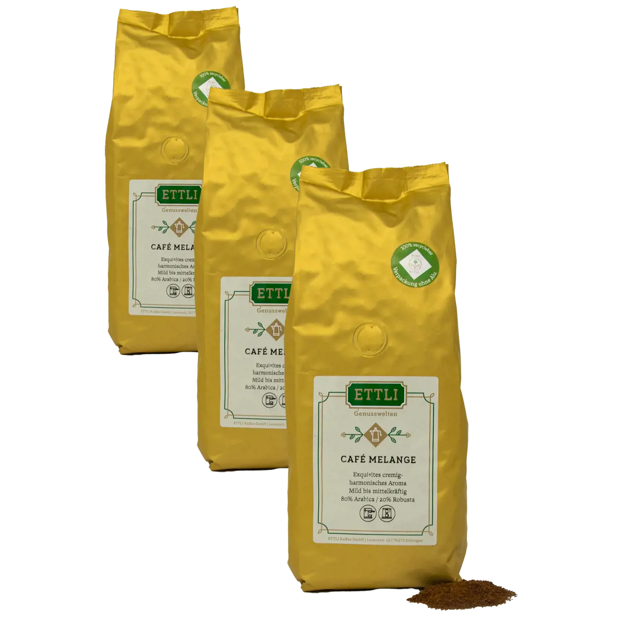 Ettli Kaffee Cafe Moulu Cafe Melange 500G Moulu Moka - 500 G by ETTLI Kaffee