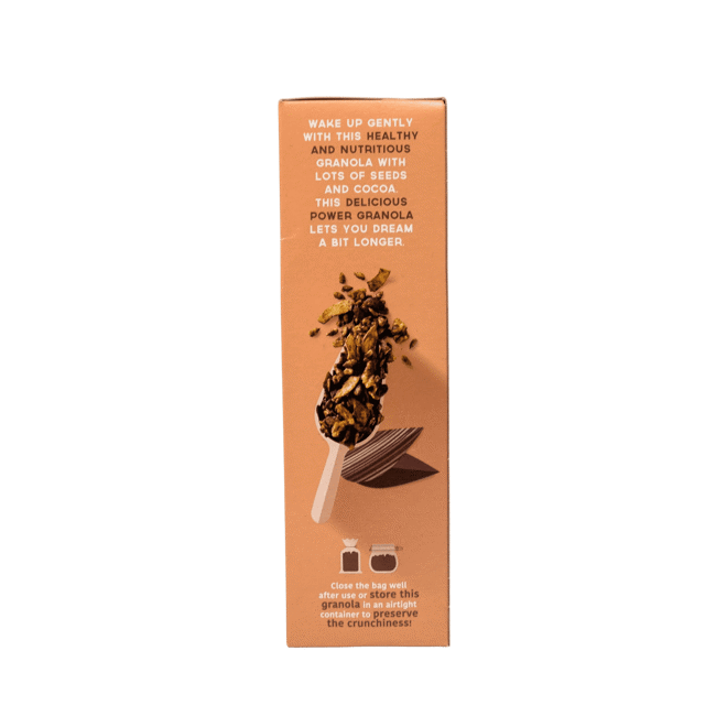 Quatrième image du produit Turtle Power Granola Bio Noix De Coco Cacao Boite En Carton 350 G by Turtle
