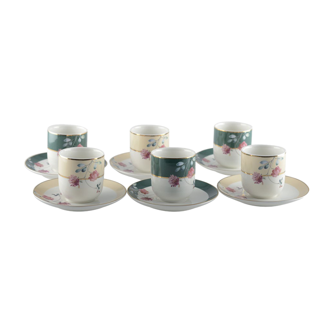 Set di 6 tazze da caffè motivo floreale by Aulica