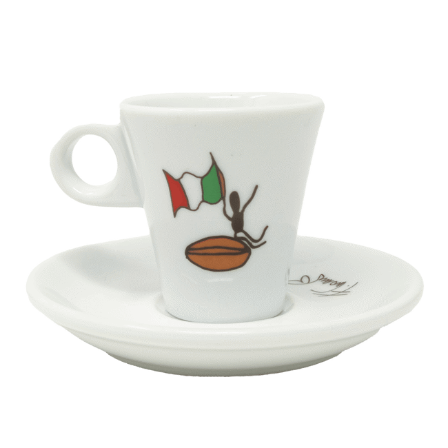 6 tazze da espresso con sottobicchiere by Caffè Gioia