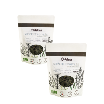 Infusion Bio Menthe Poivrée Feuilles coupées - Vrac 500g - Pack 2 × Beutel 500 g