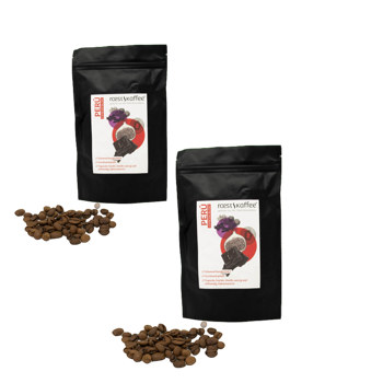 Cafe En Grain Roestkaffee Perou Melange D Espresso 1 Kg - Pack 2 × Grains Pochette 1 kg