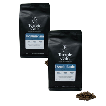 Gemahlener Kaffee - Dominikanische Republik, Iguana 1kg - Pack 2 × Bohnen Beutel 1 kg