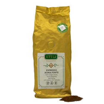 Gemahlener Kaffee - Espresso Roma Forte - 1kg - Mahlgrad Filter Beutel 1 kg