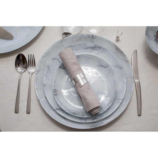 Secondo immagine del prodotto Set di 6 piatti effetto marmo by Aulica