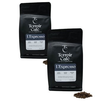 Terroir Café - Die Espresso-Zusammenstellung 1kg - Pack 2 × Bohnen Beutel 1 kg